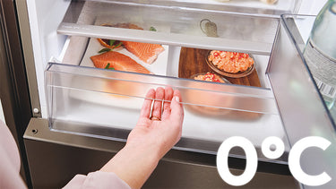 Ideal climate for delicate food  thanks to the Fresh 0°C Area