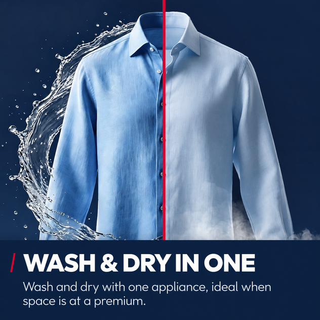 Washer dryer - H-WASH&DRY 500 - HD 496AMC/1-80 - 31010882