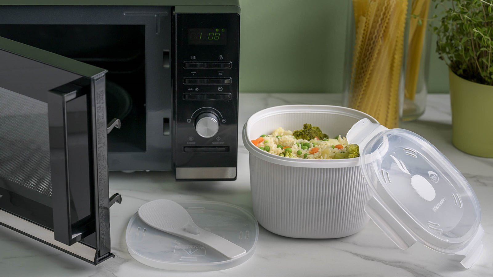 Rice & Cereals cooker for microwave