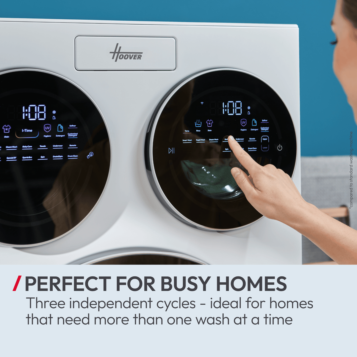 Hoover MultiWash - Flexilble Washing- Amazing Results - HMQD 410CBL9-80 ...