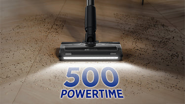 Hasta 500 Powertime: El equilibrio ideal entre potencia de succión y autonomía.