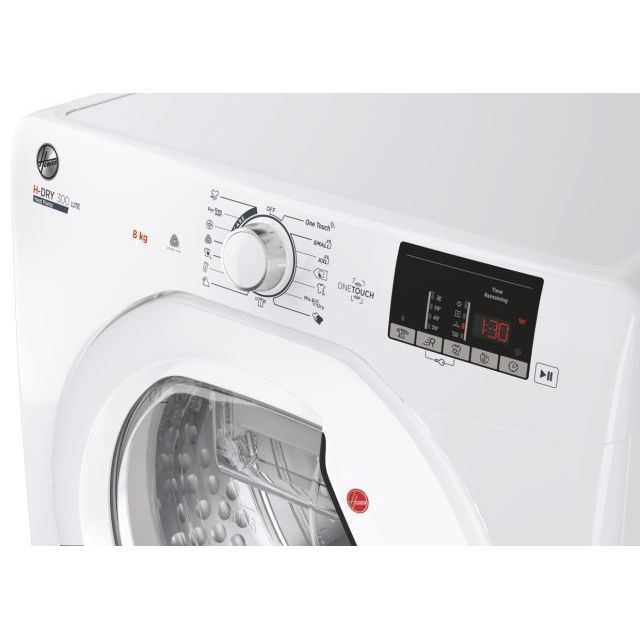 Asciugatrice Hoover H8A2DE-S Pompa Di Calore 8kg - Classe A++, Libera Installazione, Bianco - Foto 14