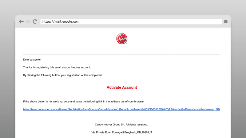 Activating your account