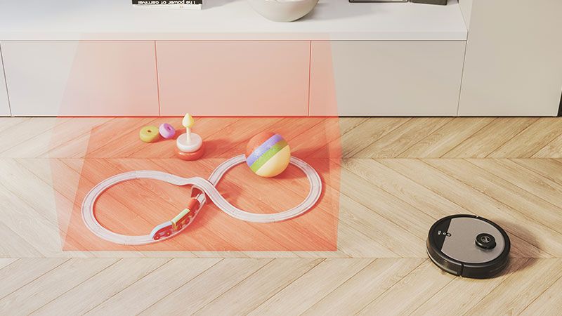 Mapa de casa com áreas proibidas e paredes virtuais