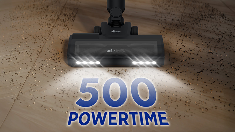 Bis zu 500 Powertime: Die ideale Balance zwischen Saugkraft und Laufzeit