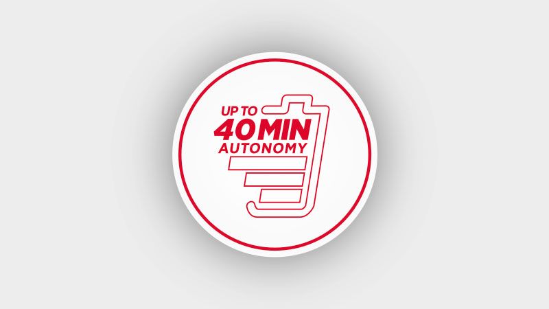 FINO A 40 MINUTI DI AUTONOMIA