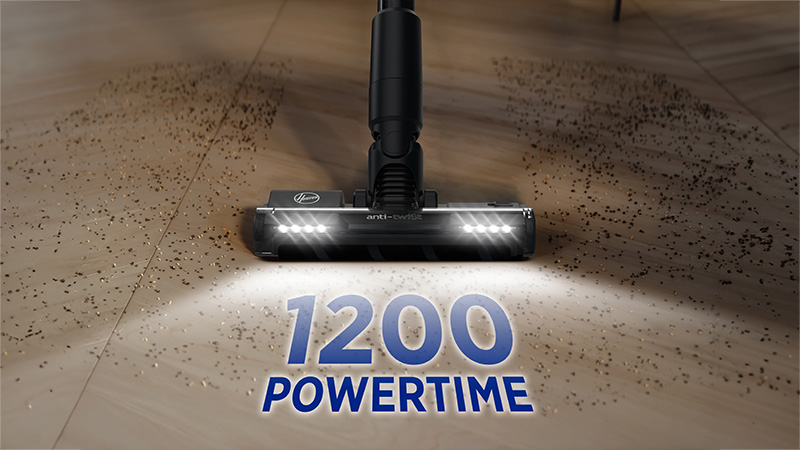 Puissance 1200 Powertime: L'équilibre idéal entre puissance d'aspiration et autonomie
