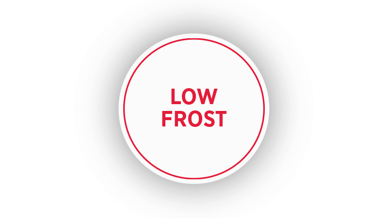 Znížená tvorba ľadu