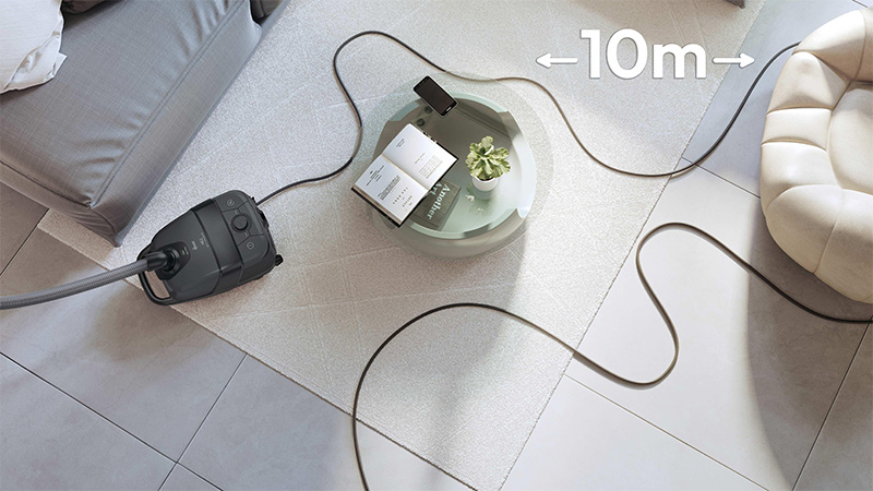 Usisavanje bez prekida: radijus od 10 metara