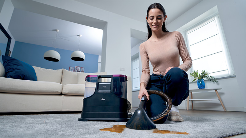 Remoção eficaz de manchas com aquecimento de água